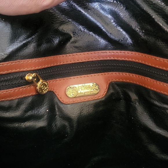 Fendi Pequin Striped Coated Canvas Boston 50 Bag - Picture 9 of 11